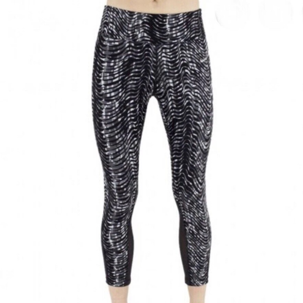 Nike Sidewinder Epic Lux Capri Legging Small S Black Gray Pant Tight Crop 719848